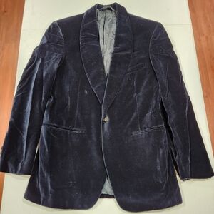 Ralph Lauren Polo Classic Blue Velvet Blazer Old Money Sport Coat